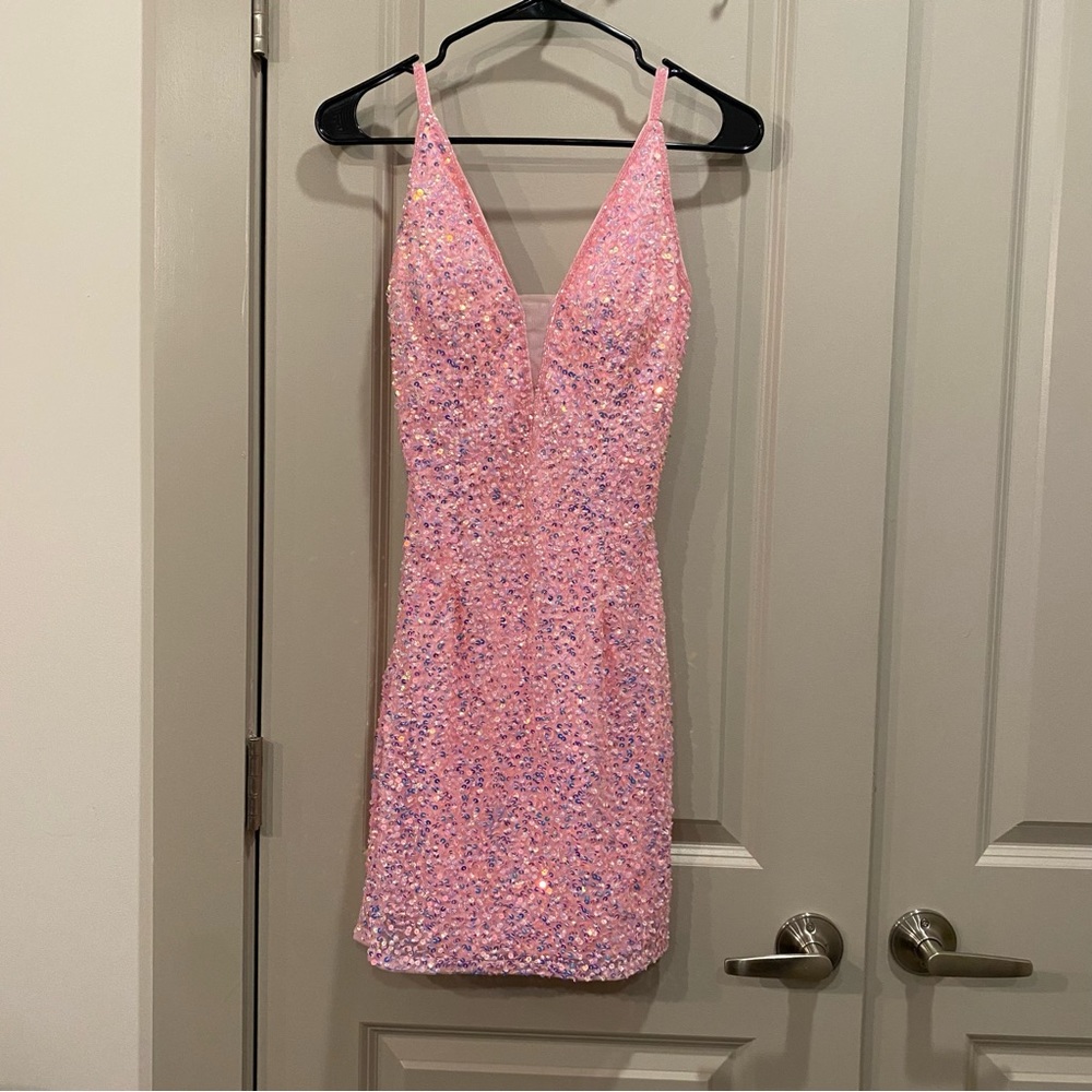 pink sparkly homecoming / prom dress size 00